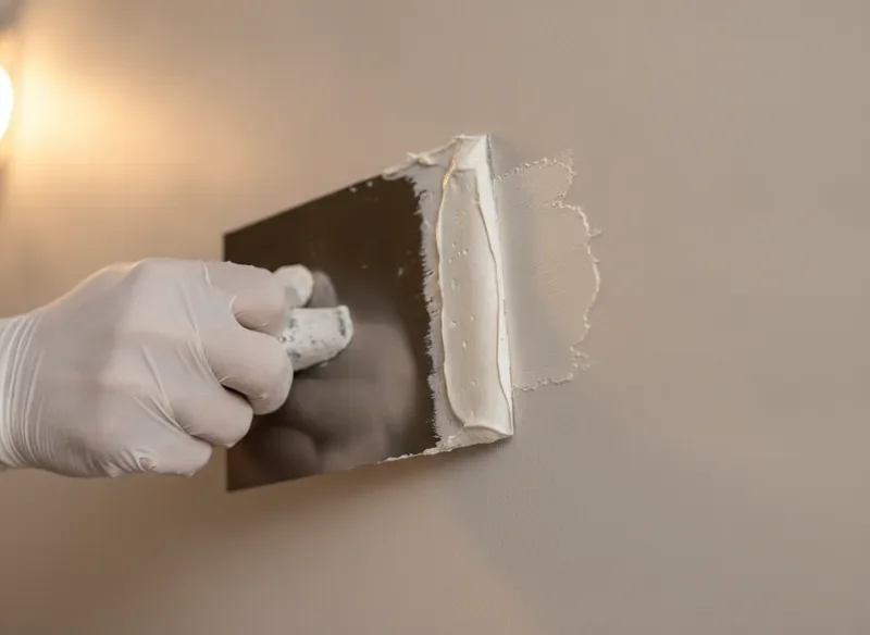 Hand troweling drywall compound for a smooth finish